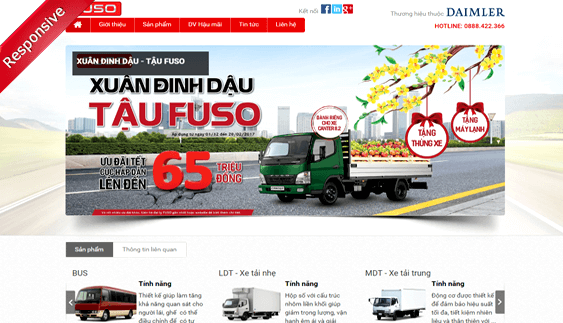 Mẫu website doanh nghiệp đơn giản fusohaiphong.com
