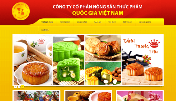 Vinaweb thiết kế trang web thực phẩm quốc gia Việt Nam
