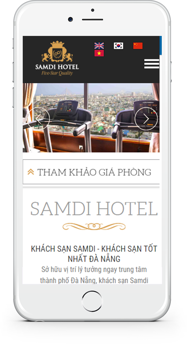 Thiết kế web khách sạn bản smartphone