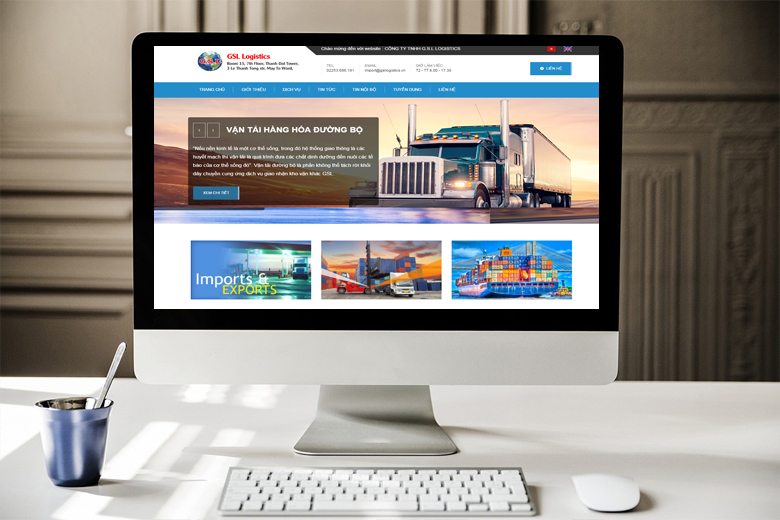 Thiết kế website công ty vận tải logistic chuyên nghiệp 